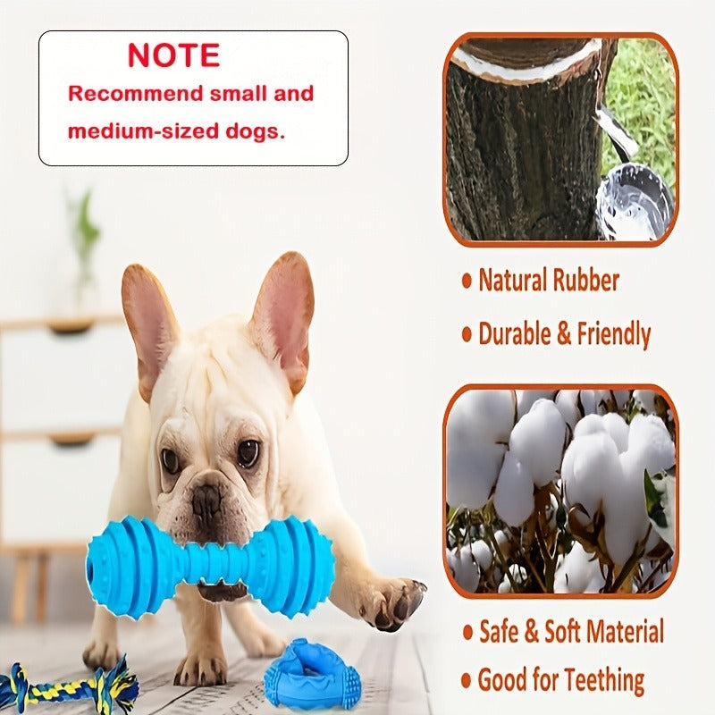 Puppy Toys Set - Assorted Teething & Play Bundle for Small Dogs with Chew Toys, Rope Toys, Treat Balls & Squeaky Toys, 3 or 12 Pack Random Mix, Perfect Christmas Birthday Gift for Puppies
