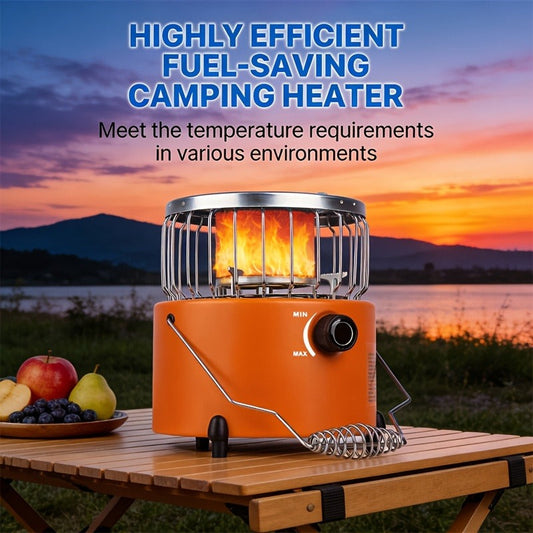 Camping Gas Stove Heater 9000 BTU 2-in-1 Portable Propane Indoor Outdoor Stove with Adjustable Flame, Stainless Steel 10.7x7 Inch, for Cooking, Heating & Emergency Preparedness — VAETTLO