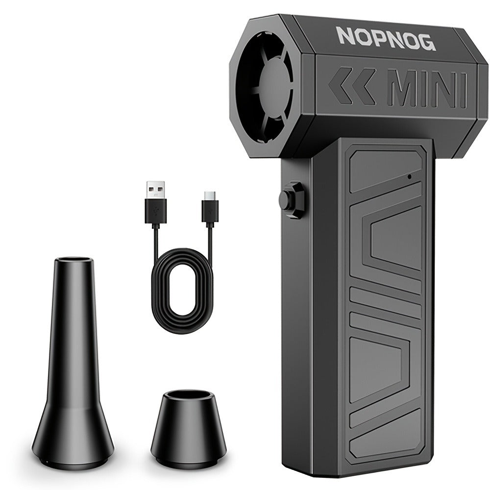Mini Pistol-Grip Electric Air Duster with Six Nozzles and Optional Dust-Collection Bin Set