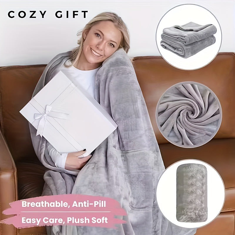 Portable Outdoor Blanket All-Season Soft Lightweight Throw for Work Break Camping Picnic Travel – 6 Colors Gift for Men & Women Christmas Birthday