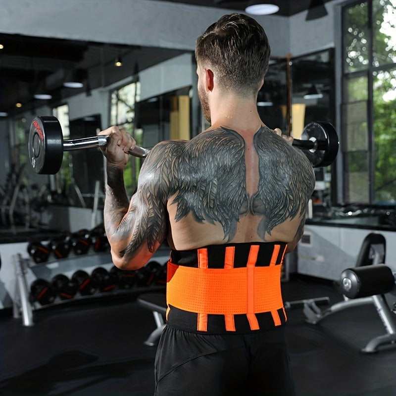Adjustable Weightlifting Support Belt with Breathable Polyester and S, M or L Size Options