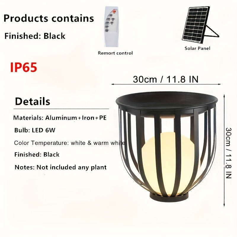 Solar Outdoor Table Lamp & Floor Lamp - Waterproof Garden Light for Villa, Park, Courtyard, Patio Decor, Solar Charging LED Landscape Lighting