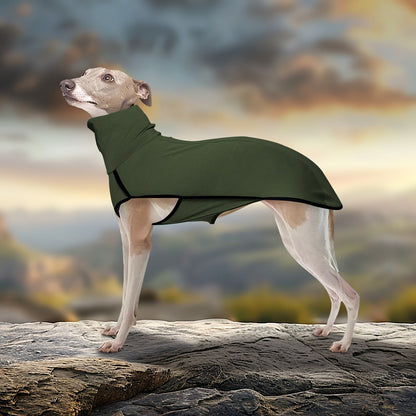 High-Neck Pullover Dog Coat in Burgundy, Navy or Fern Green with Selected XL Through 4XL Sizes