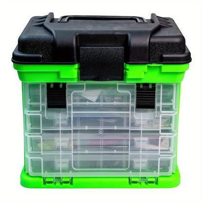 Fishing Lure Set 346-Piece Mixed Tackle Assortment with Hard Baits, Soft Baits, Hooks, Weights and Tiered Storage Box