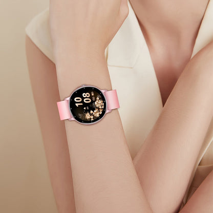 Smart Watch 1.5-Inch Round Display with Wireless Calling, Custom Faces and Black Silicone Band