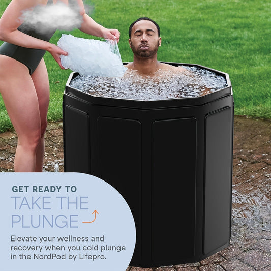 Cold Plunge Tub Foldable Ice Bath | 95-Gallon 34"x34"x30" Portable Cold Water Therapy Tub for Indoor & Outdoor Recovery