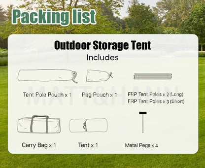 Camping Tent Single-Person Freestanding Bicycle Shelter with Mesh Panels, Polyester Body and Steel Poles