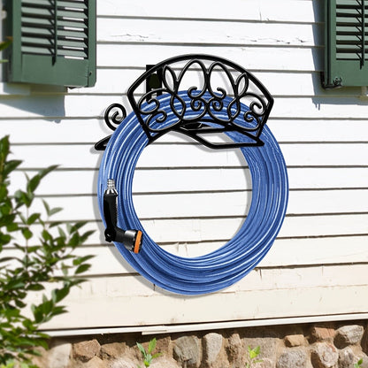 11 x 6-Inch Wall-Mounted Garden Hose Holder in Little Bird or Butterfly Decorative Designs