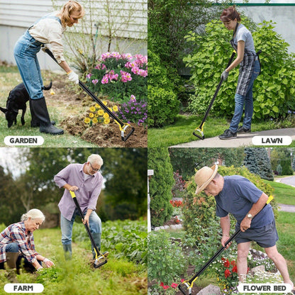 Stirrup Hoe Adjustable Long Handle Scuffle Loop Hoe for Weeding Heavy Duty Stainless Steel Blade No-Bend Design 3 Sizes 4.5FT 6FT 7.5FT Garden Tool
