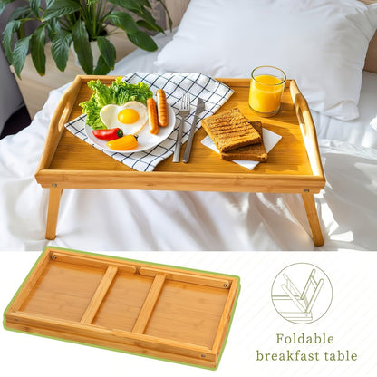 Folding Bed Tray with 19.5 x 12-Inch Surface, Carry Handles and One- or Two-Pack Color Options