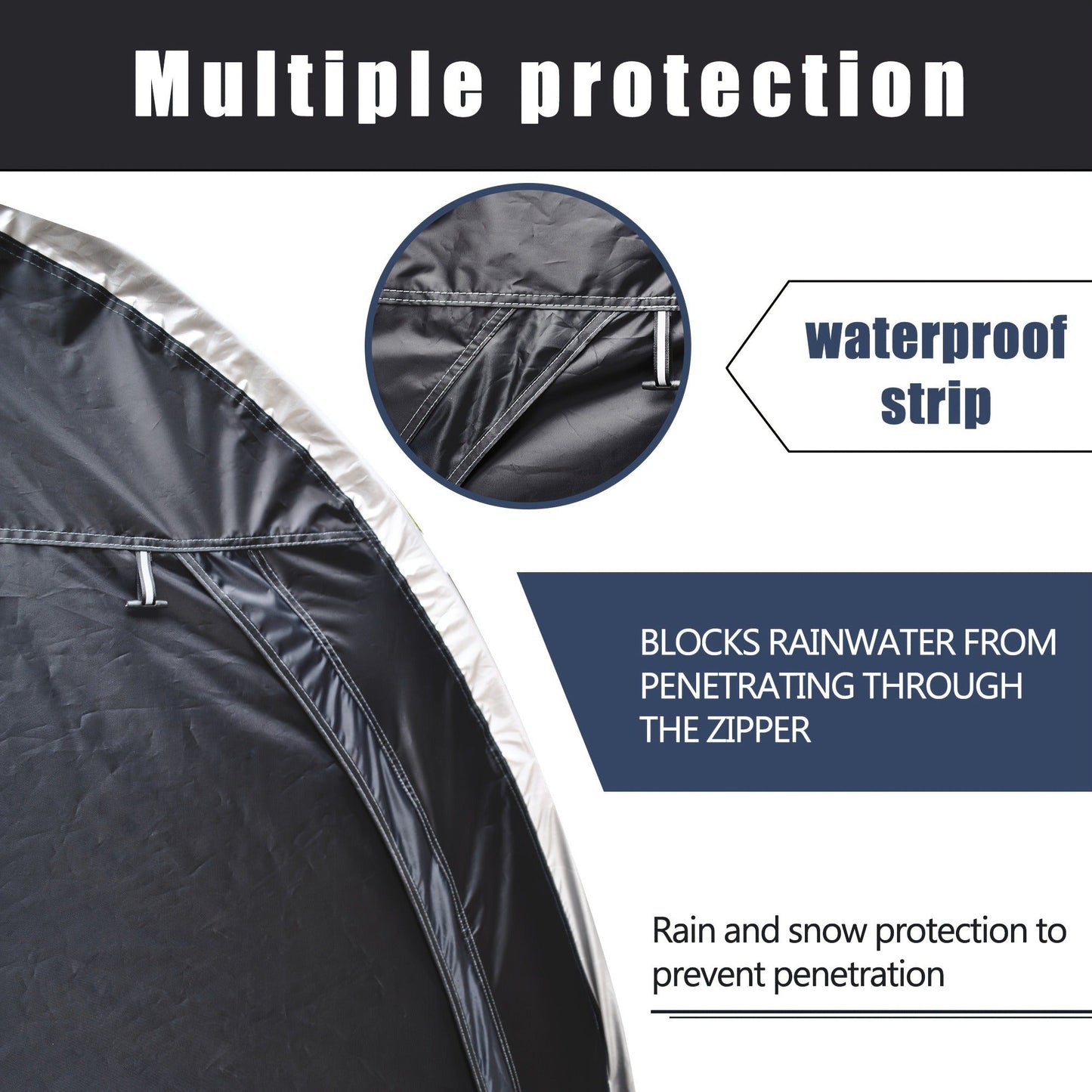 Portable Outdoor Storage Tent with Zipper Door, Carry Bag and 86 x 59 x 73-Inch Black Frame Shelter