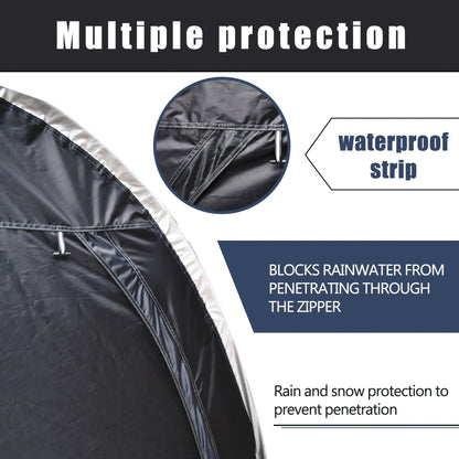 Portable Outdoor Storage Tent with Zipper Door, Carry Bag and 86 x 59 x 73-Inch Black Frame Shelter