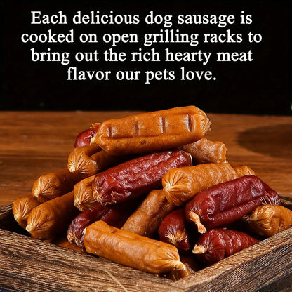 Soft Dog Sausage Snacks in Chicken or Duck Labels with 7.1-Ounce to 2.7-Pound Package Options