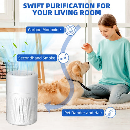 Air Purifier with Negative-Ion Function, Type-C Power, Blue Light, Aroma Box and 50 m3/h Airflow