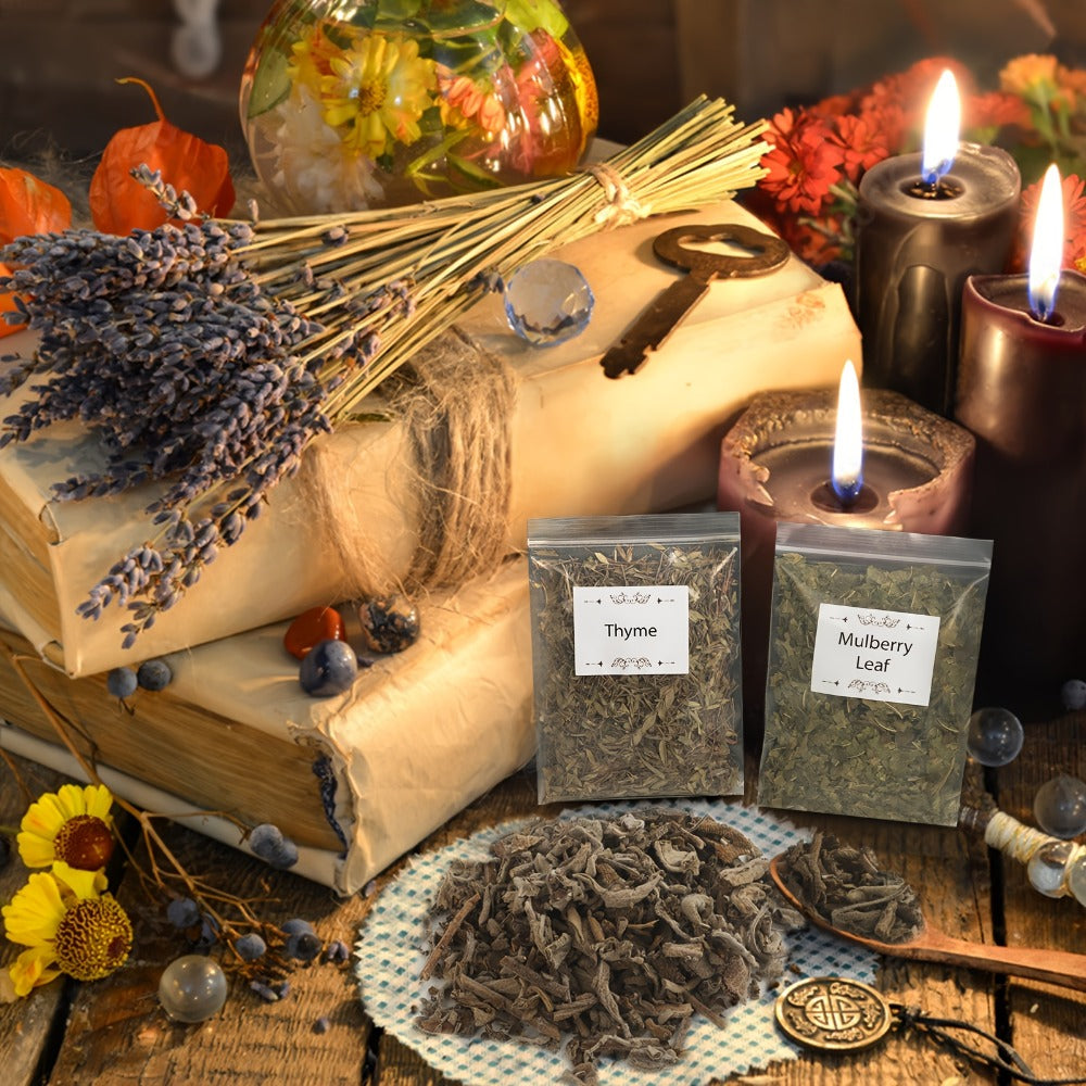 Dried Herbs & Flowers Magic Supplies Kit 40 Pack – Witch Starter Set for Rituals, Spells, Candle & Soap Making, Pagan Altar, Halloween & Christmas Gift, Party Favors, Home Decor