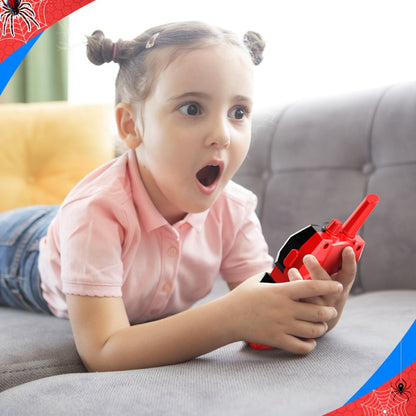 Spider Walkie Talkies for Kids – Long Range Outdoor Toy for Boys & Girls Ages 3-8, Camping Hiking Adventure Gift, 1-Pack & 2-Pack, Red Black & Pink
