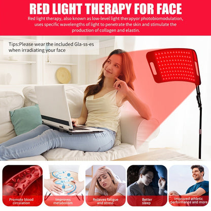 Red Light Therapy for Face & Body – 660nm Red Light & 850nm Infrared LED Lamp with Stand, Skin Rejuvenation, Anti-Aging & Pain Relief Device, Self-Care Gift for Women & Men, Birthday & Holiday Gift