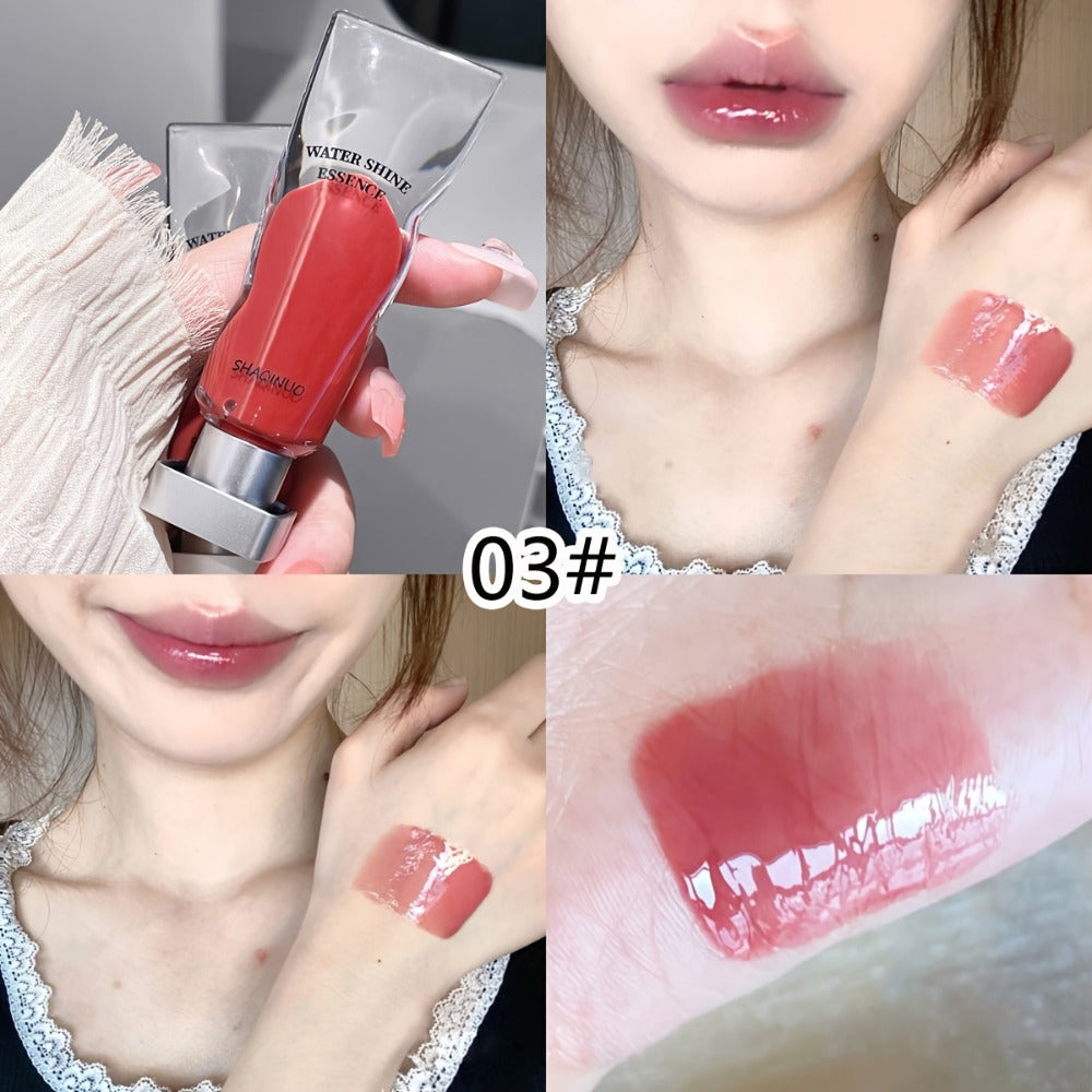 Five-Piece SHAQINUO Water-Shine Lip Gloss Set with Contoured Squeeze Tubes in Shades 01 through 05