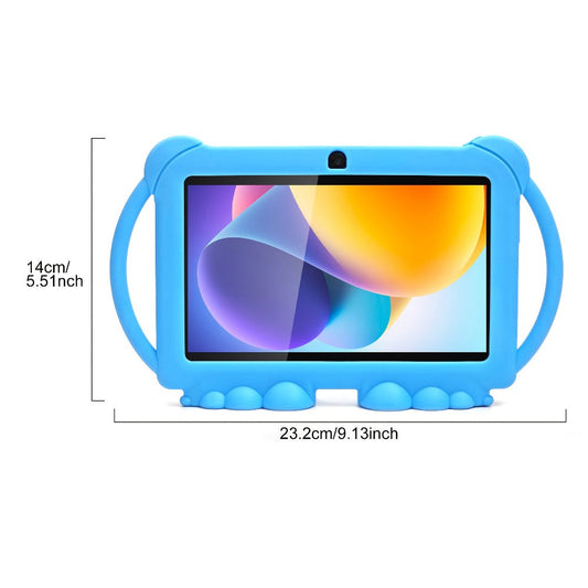 Tibuta 7 Inch Android 12 Kids Tablet – 32GB ROM, 4GB RAM, 2.4G WiFi, GMS, Eye Protection Display, Parental Control, Dual Cameras, Shock-Resistant Cover, Pink, Birthday Christmas Gift for Kids