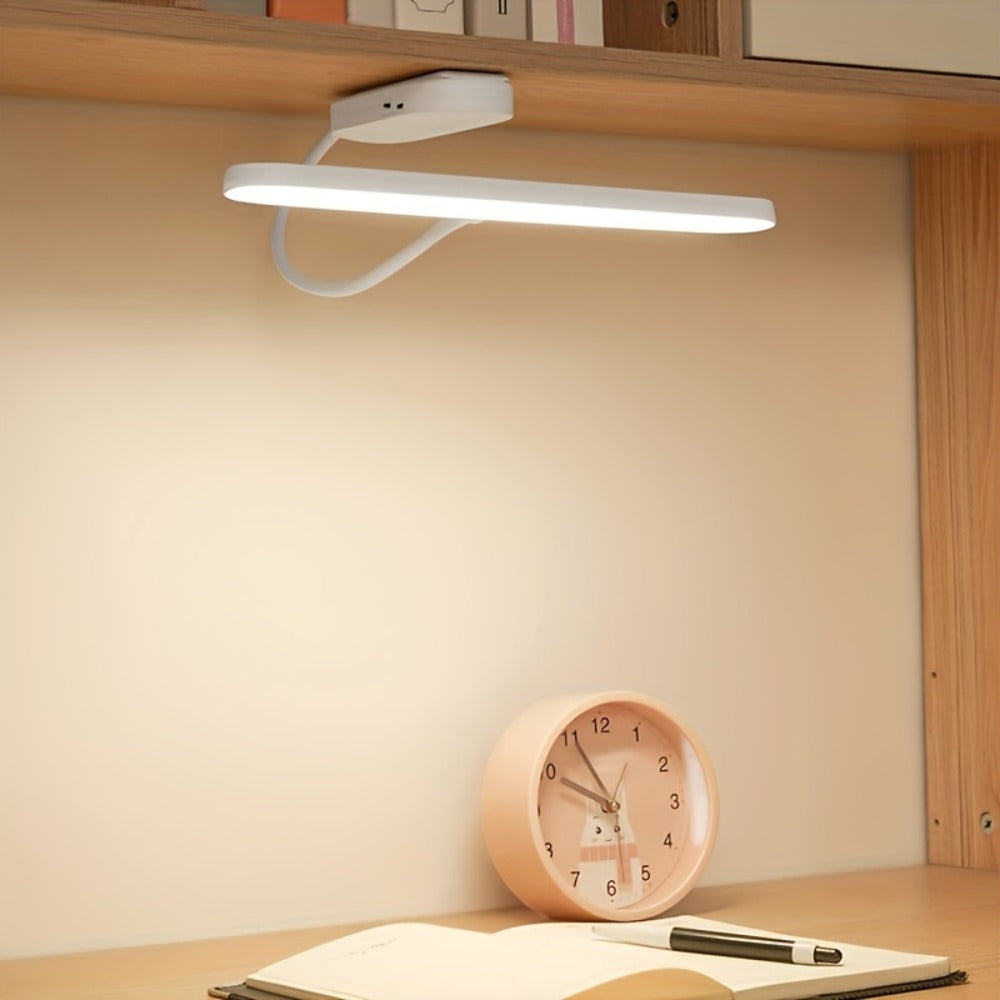 Gooseneck LED Desk Lamp with 28cm Light Bar, 45.5cm Height and Dry-Battery or USB Power Options