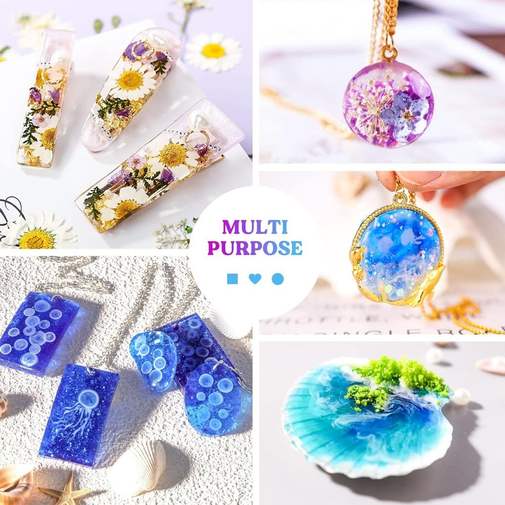 Crystal Clear UV Resin 500g or 1000g, Hard Gloss Fast Low Odor UV Epoxy Resin for Jewelry Making Keychains Pendants Resin Art Crafts