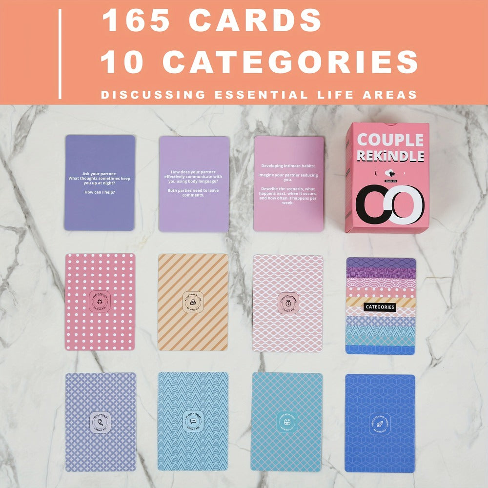 Couples Game for Date Night – 165 Conversation Starter Cards to Reconnect & Strengthen Your Bond | Fun Tabletop Card Game for Valentine's Day, Anniversary & Wedding Gift