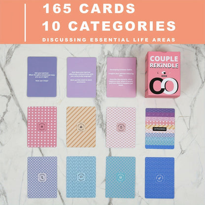 Couples Game for Date Night – 165 Conversation Starter Cards to Reconnect & Strengthen Your Bond | Fun Tabletop Card Game for Valentine's Day, Anniversary & Wedding Gift