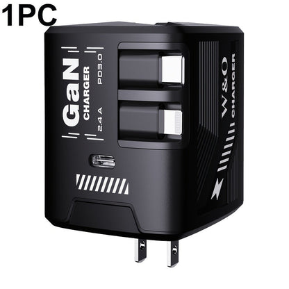 USB-C Wall Charger with Integrated Dual Cables in Single or Two-Piece Packs and Multiple Colors