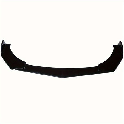 Front Bumper Lip Splitter Spoiler Kit with Strut Rods – Fits Ford Mustang 2000-2021, Dodge Challenger SRT Hellcat, Infiniti G37 Coupe Sedan – ABS Black Body Kit