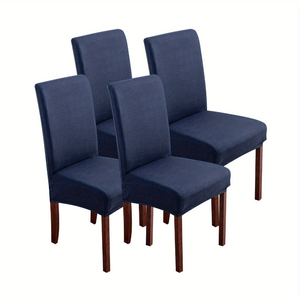 Chair Cover Set of 4 or 6 Stretch Jacquard Dining Slipcovers in Nine Available Color Choices