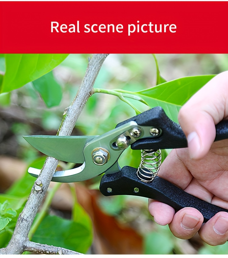 Japanese Gardening Shears Heavy Duty with Ergonomic Handle, Floral Scissors & Pruning Shears for Plant Trimming, Branch Cutting & Outdoor Garden Work – Gold & Black