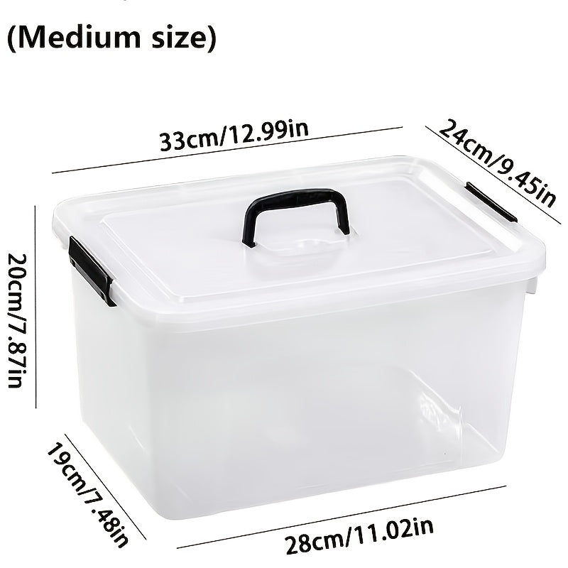 Stackable Clear Plastic Storage Bins with Lids – 6 Pack Large Capacity Clip-On Lid Containers for Home, Closet, Office & Garage Organization (12.7qt / 20.8qt)