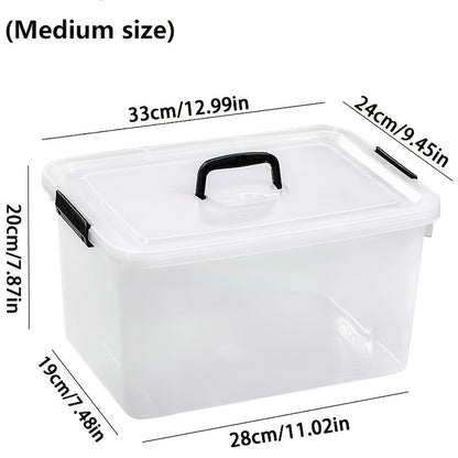 Stackable Clear Plastic Storage Bins with Lids – 6 Pack Large Capacity Clip-On Lid Containers for Home, Closet, Office & Garage Organization (12.7qt / 20.8qt)