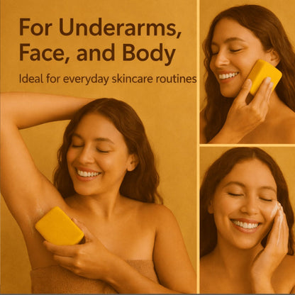 Kojic Acid Turmeric Soap Bar Handmade 3-Pack & 5-Pack – Lemon Oil Coconut Oil Goat Milk Brightening Cleansing Bar for Face & Body Acne Dark Spots Hyperpigmentation Radiant Skin