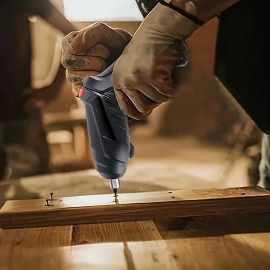 Cordless Electric Screwdriver Mini Drill – Rechargeable Lithium Battery, Compact Design for DIY Repairs & Tight Spaces, Easy One-Hand Operation, Includes Drill Bit Accessories