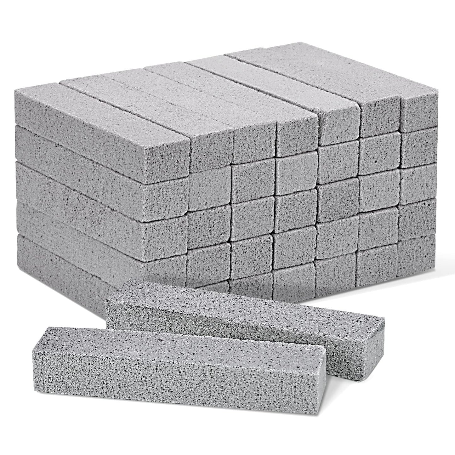 Thirty-Six-Piece Grey Pumice Cleaning Stone Set with Rectangular Blocks for Toilet and Tile Spot Cleaning