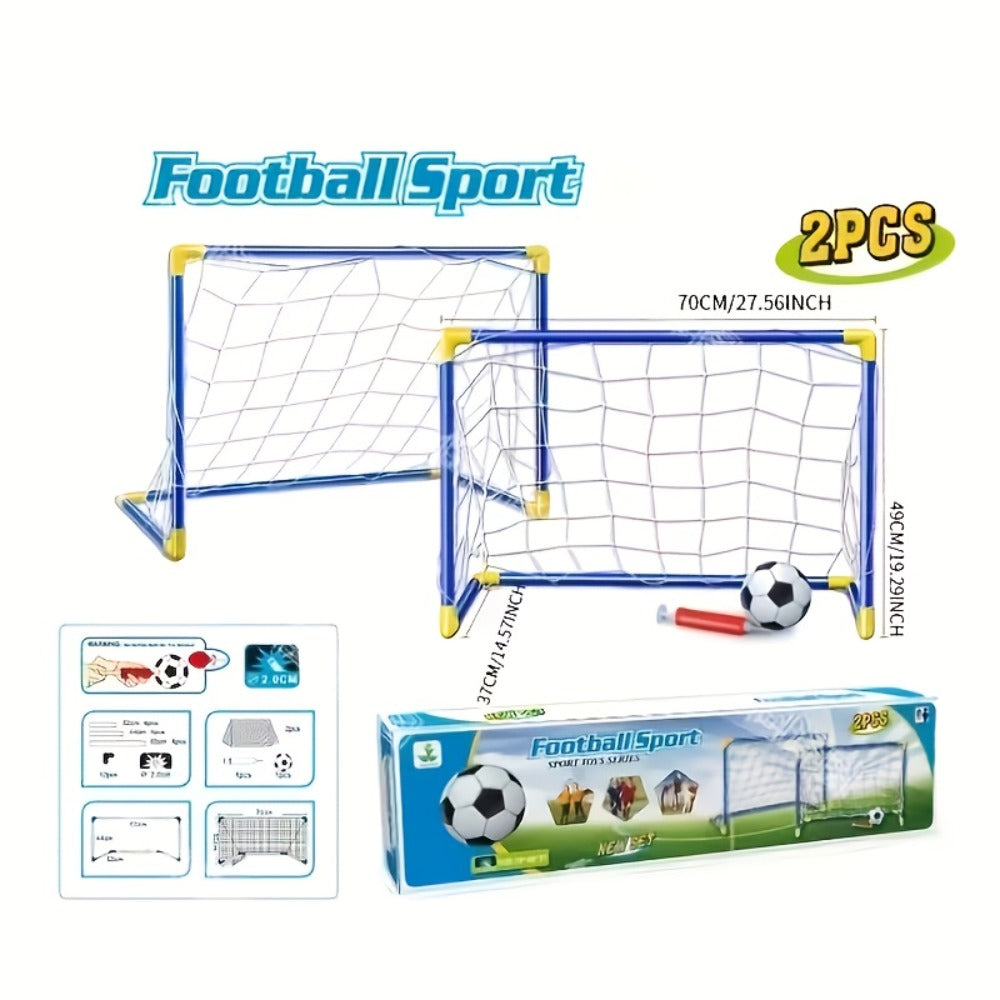 Kids Soccer Goal Set 2 Balls 2 Goals Portable Easy-Assemble Youth Soccer with the Listed Color, Size or Set Options for Everyday Use