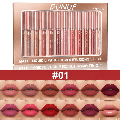 Twelve-Piece Boxed Lip Color Collection in Coordinated Set 02, Set 03 or Set 04 Shade Assortments