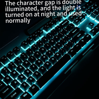 Full-Size 104-Key Wired Gaming Keyboard with Volume Knob in Seven White or Black Options Pictured