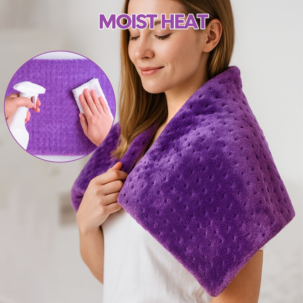 Heating Pad for Back & Neck Pain Relief – Ultra Soft Flannel, Fast Heating, Dry & Moist Heat, Auto Shut-Off, Machine Washable (Small 12x15in / Standard 12x24in / Large 17x33in)