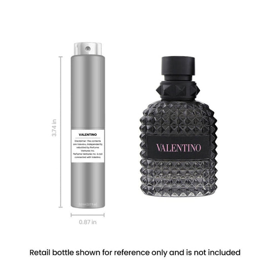 Valentino Uomo Born in Roma Cologne Travel Spray EDT 5ml Men Aromatic Woody Ginger Lavender Iris Patchouli Portable Atomizer