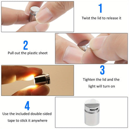 Twenty-Pack Mini LED Accent Spotlights with Adhesive Mounts and Green, Red, Blue or RGB Options