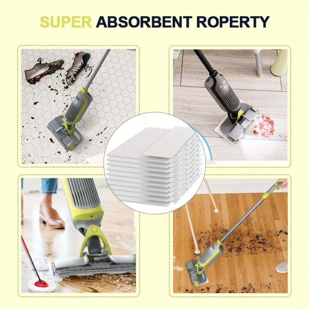 VACMOP-Style White Disposable Replacement Pads in 10-, 20-, 30- or 40-Pack Checkout Options