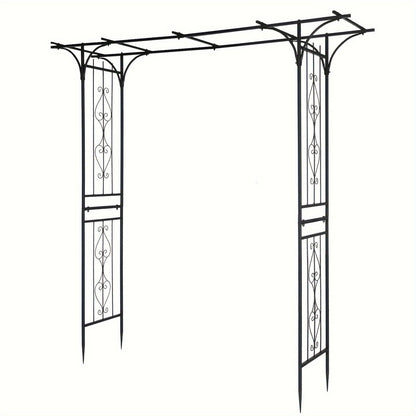 Flat Top Iron Garden Arch 16mm Tube Rustproof Climbing Rose Trellis