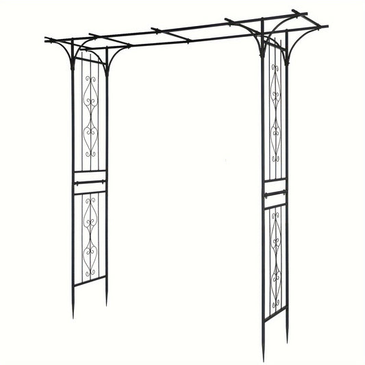 Flat Top Iron Garden Arch 16mm Tube Rustproof Climbing Rose Trellis