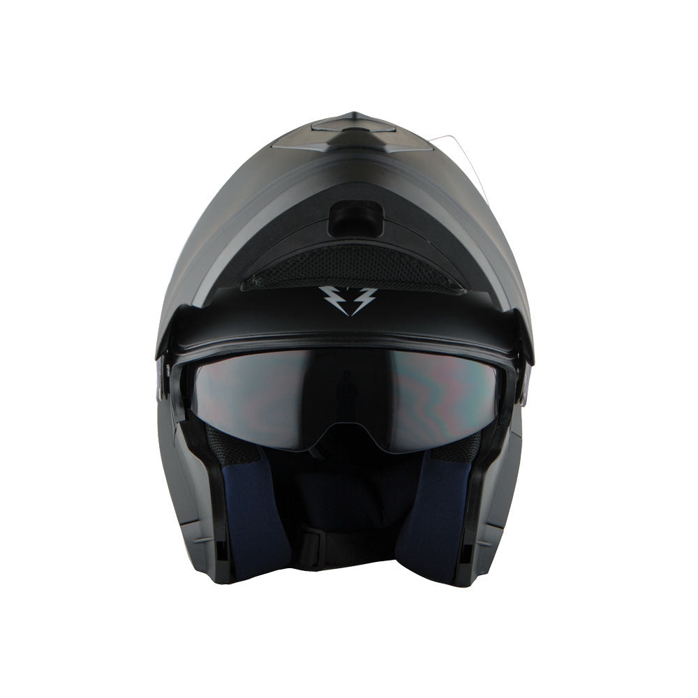 Motorcycle Modular Full Face Helmet Flip Up Dual Visor Sun Shield with Optional LED Tail Light 3 Modes Removable Washable Interior, Multiple Colors S M L XL — Modular901