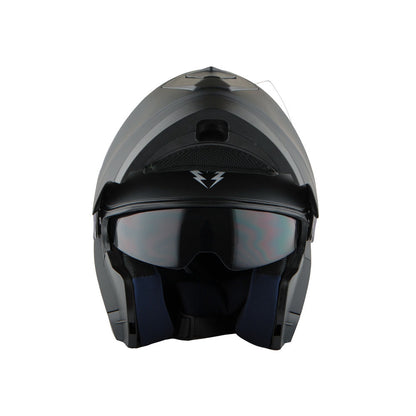 Motorcycle Modular Full Face Helmet Flip Up Dual Visor Sun Shield with Optional LED Tail Light 3 Modes Removable Washable Interior, Multiple Colors S M L XL — Modular901