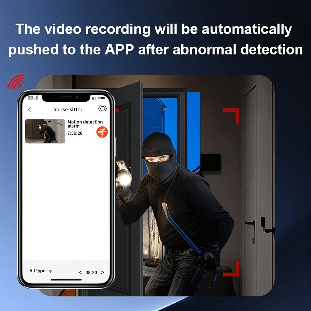 Security Camera Mini 1024P Three-Pack with AP Hotspot, Flexible Lens, Plug-In Power and Motion Detection