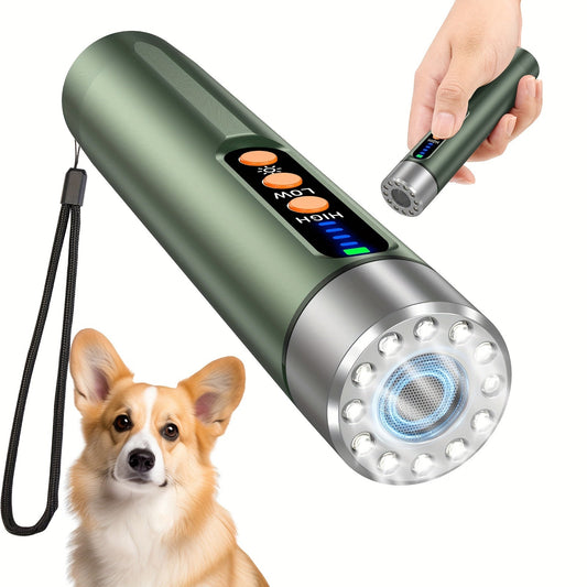 Ultrasonic Dog Bark Deterrent & Training Device with Flashlight – Stop Barking, Repel & Train Dogs Safely at Any Distance