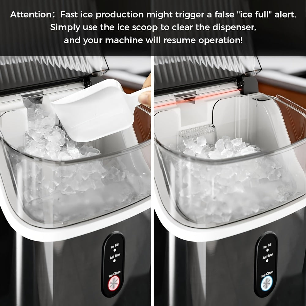 Countertop Ice Maker with 26 lb Bullet or 35 lb Nugget Ice Options, Basket, Scoop and Four Colors
